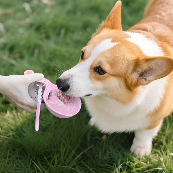 2-in-1 Portable Dog Water Bottle for Small Dogs - Leak-Proof
