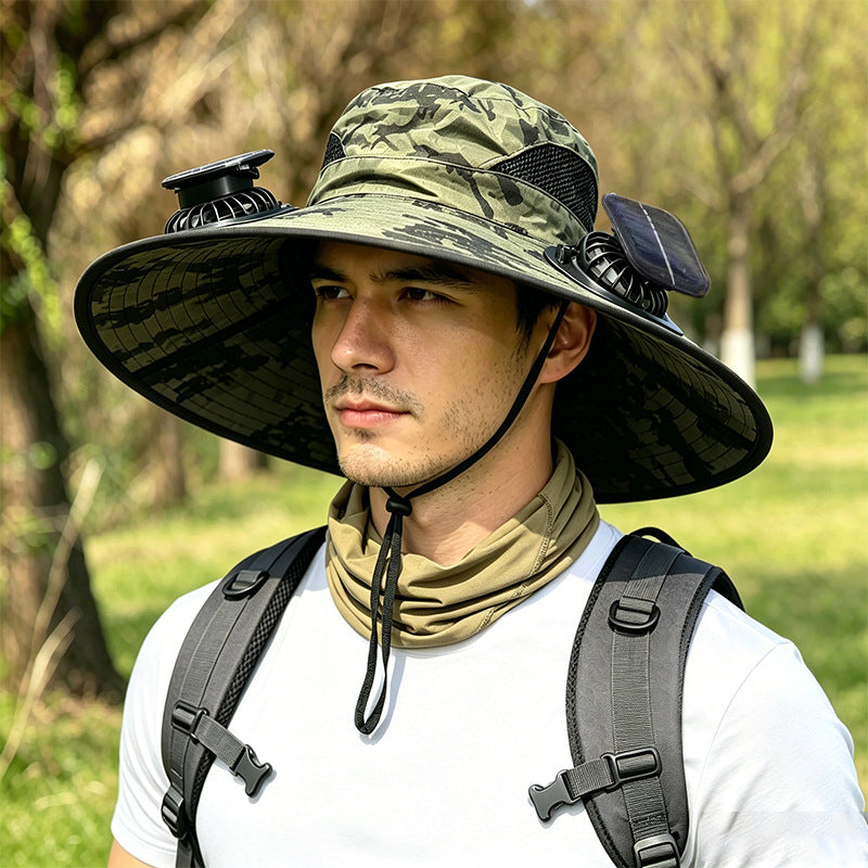 Sombrero Outdoor con Ventilador Solar Integrado