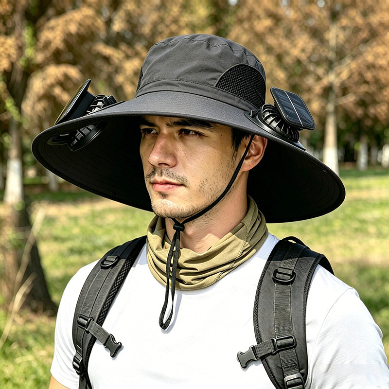 Sombrero Outdoor con Ventilador Solar Integrado